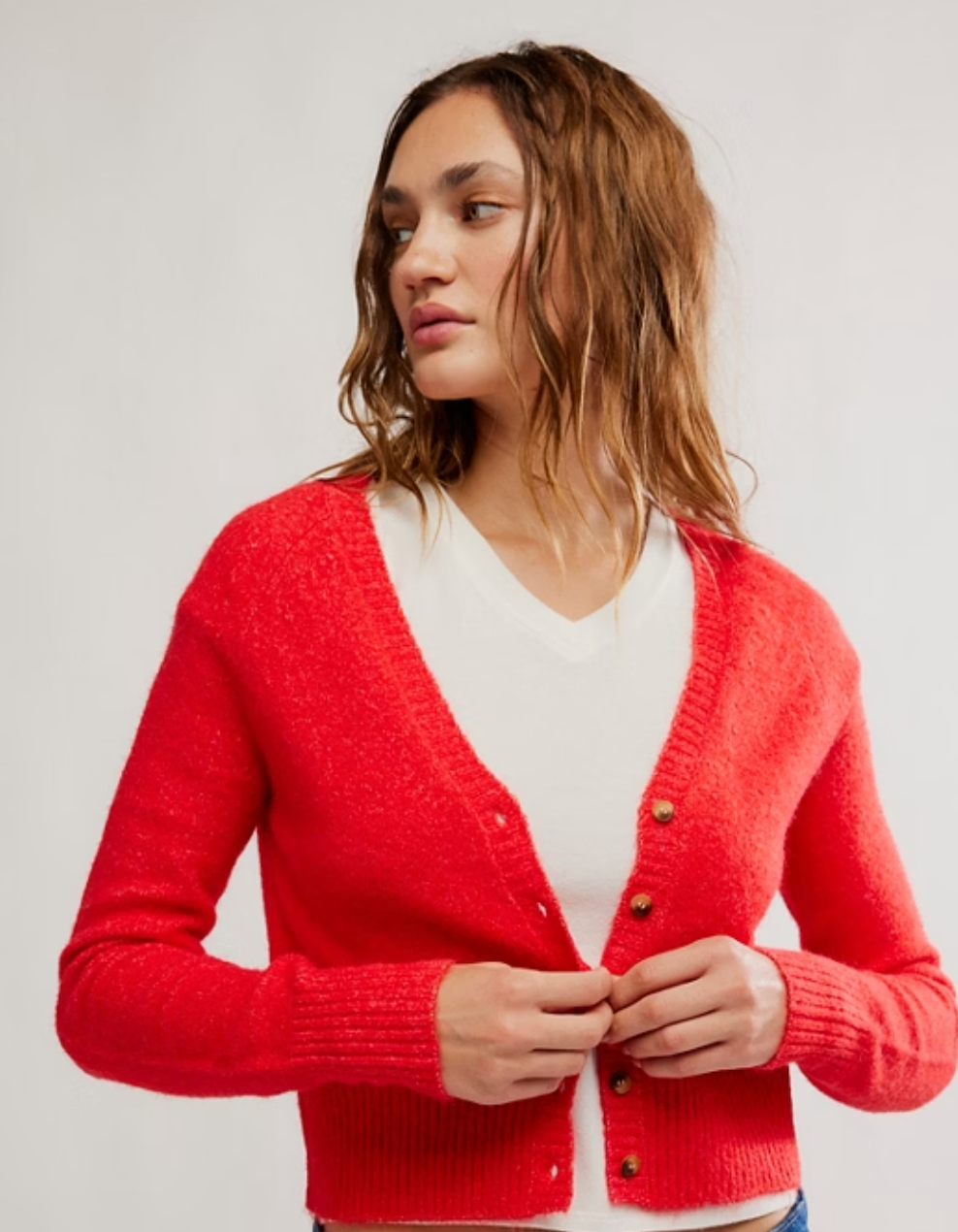 School Girl Cardi - Cherry Pop Melange