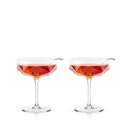 Faceted Crystal Coupes - Set of 2