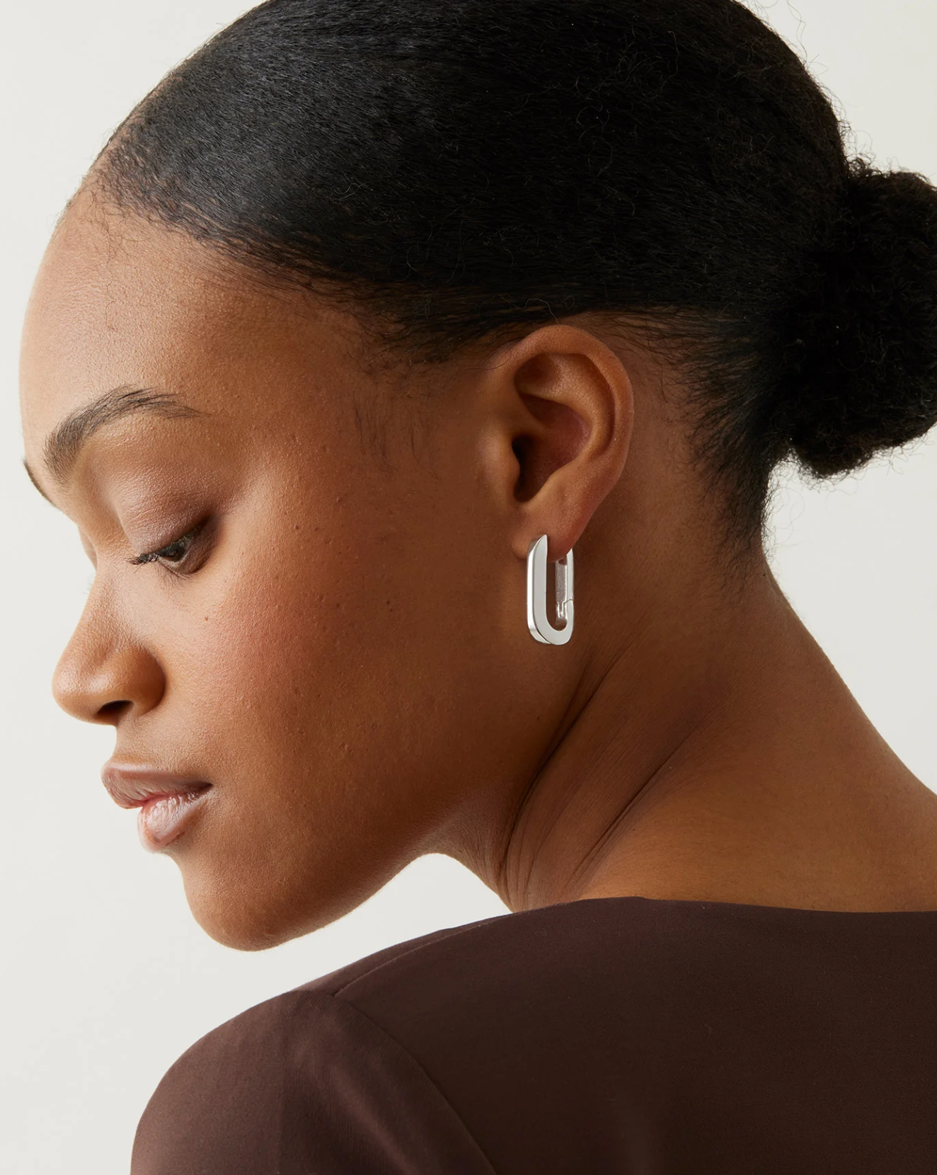 U-link Earrings - Platinum