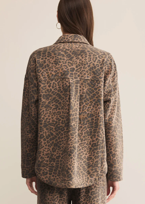 All Day Leopard Desert Jacket - Desert Tan