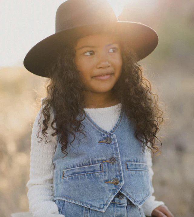 Denim Vest || Light Washed Denim