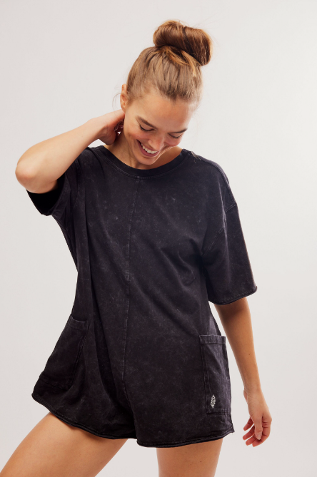 Hot Shot Tee Romper Coddy - Black
