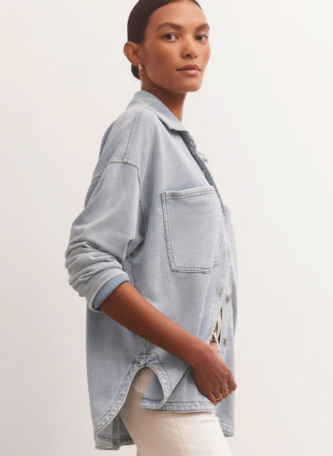 All Day Knit Denim Jacket - Washed Indigo
