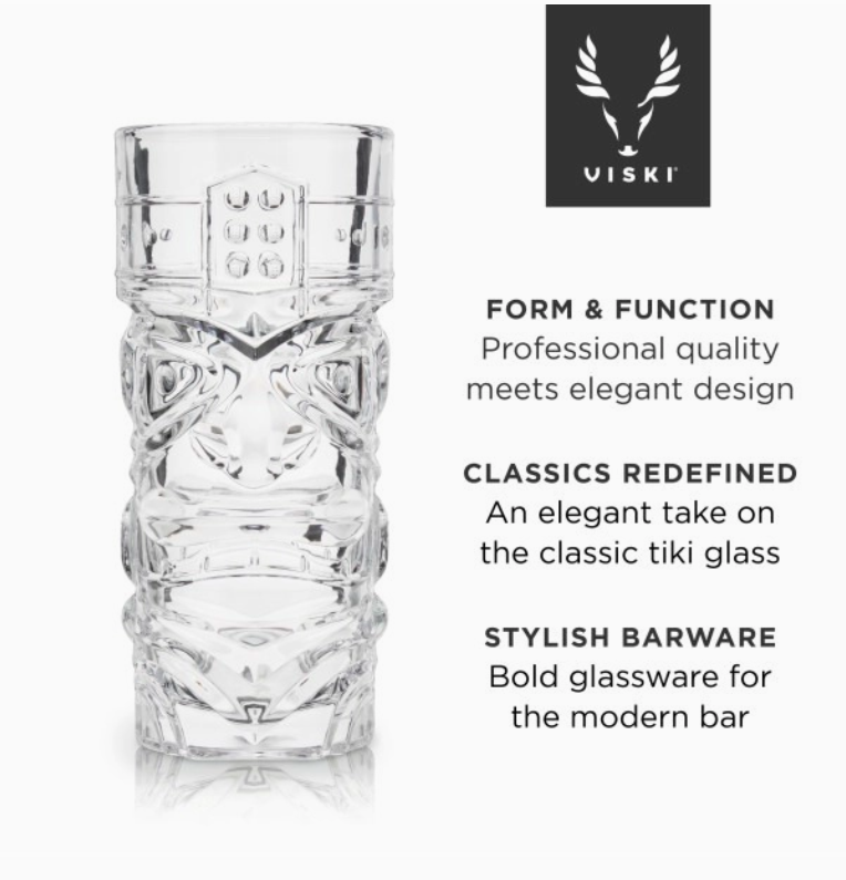 Pacific™ Crystal Tiki Glasses - Set of 2