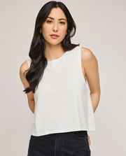 Kate Cotton Tank- White