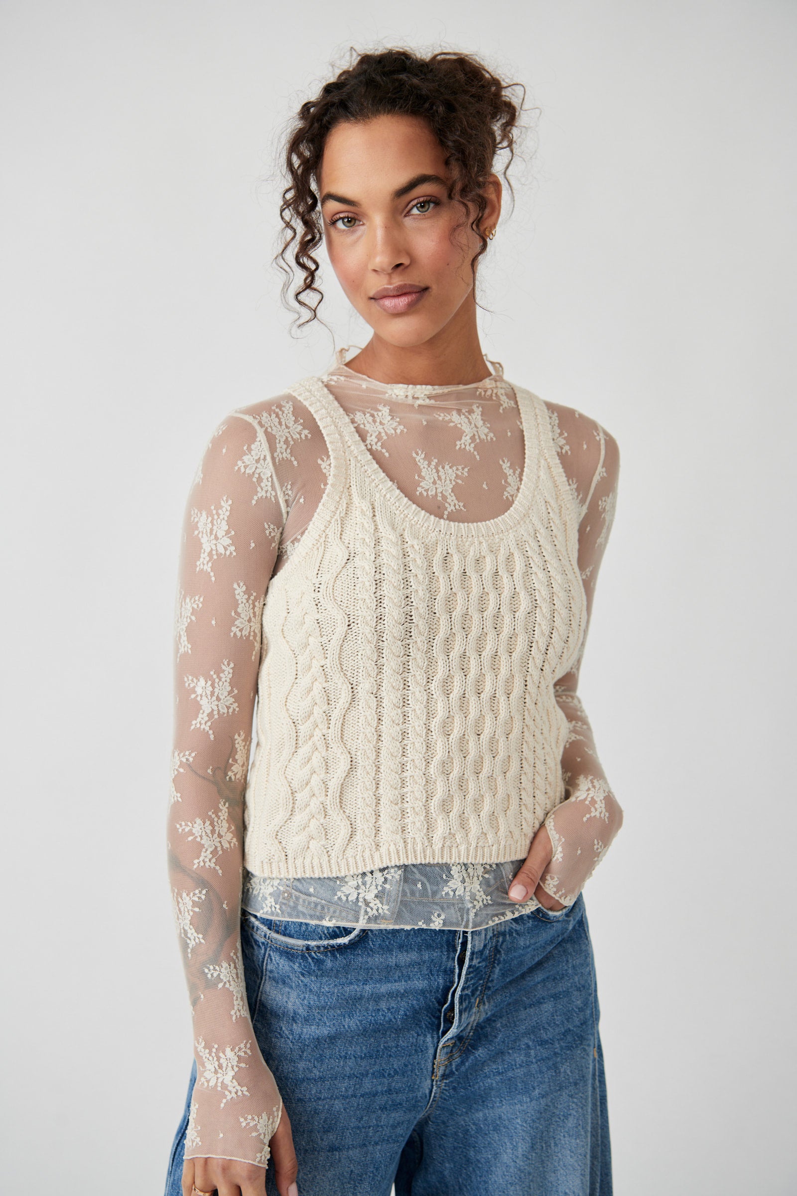High Tide Cable Tank - Ivory