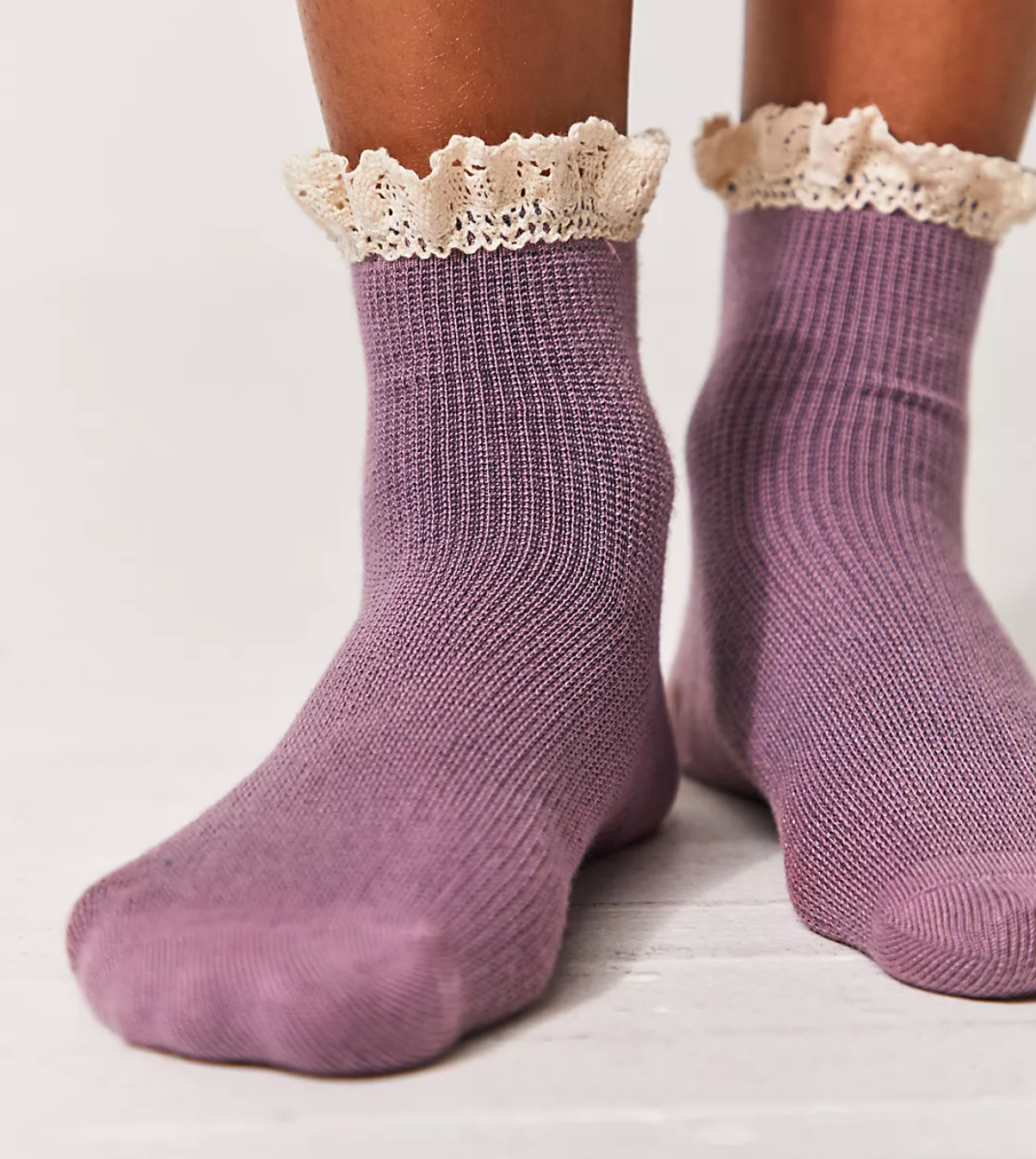 Beloved Waffle Socks - Plum
