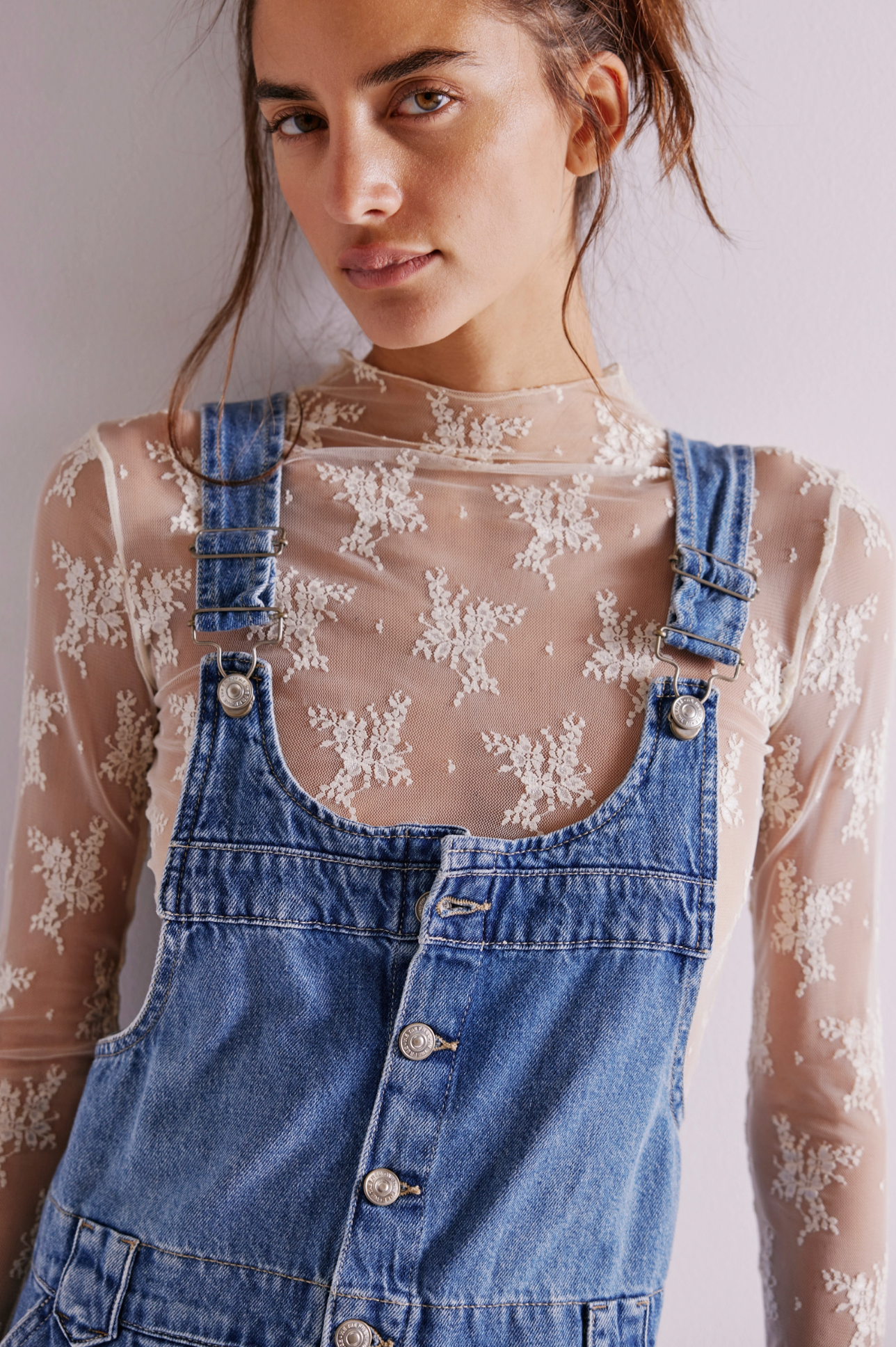 Edie Denim Skirtall - Nimbus