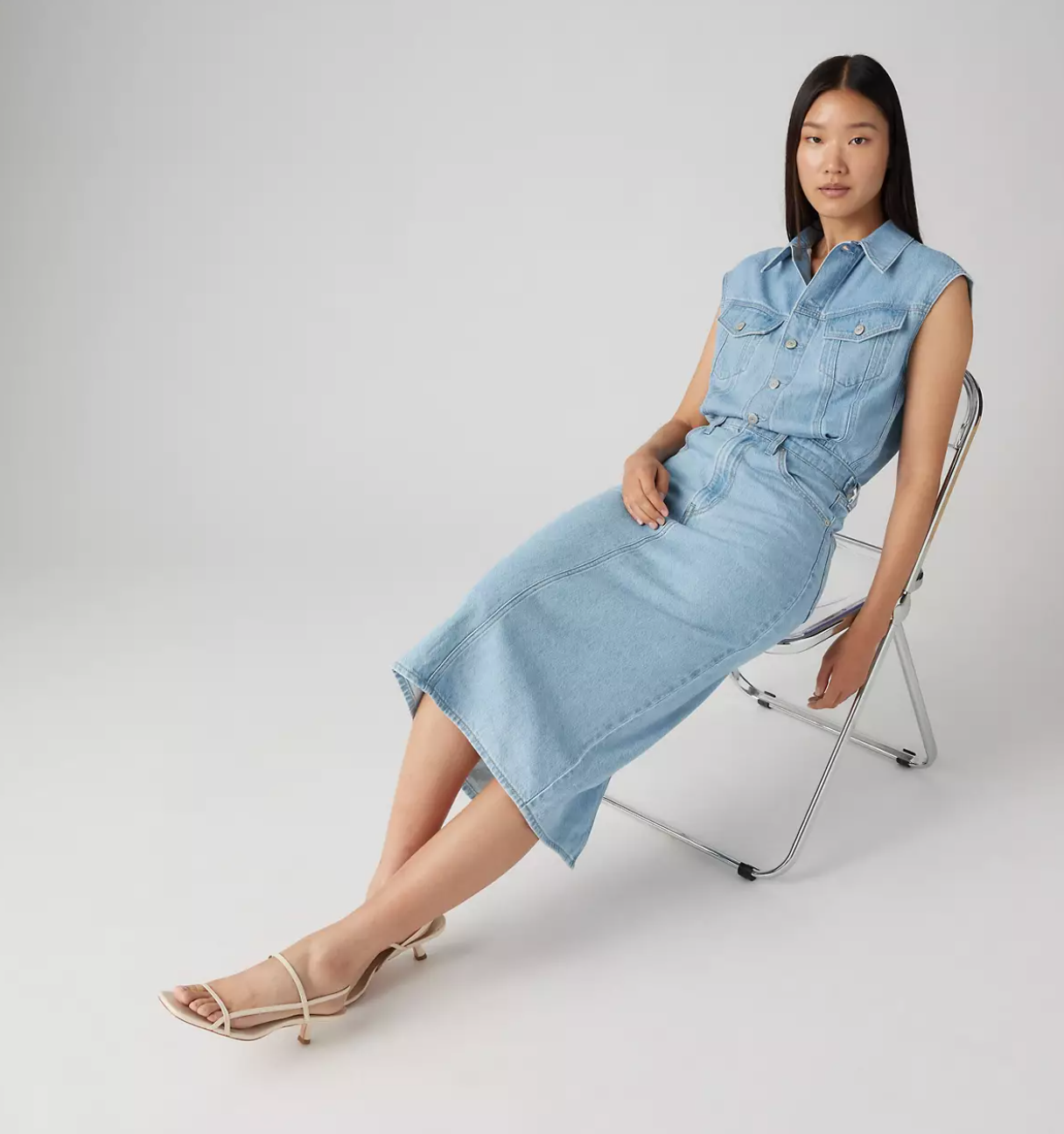 Iconic Sleeveless Dress - Wrapped in Blue