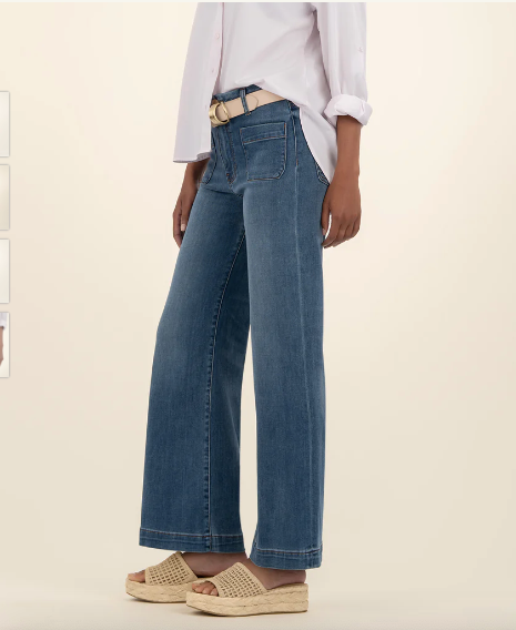 Meg High Rise Wide Leg W/Patch Pockets - Loyalty