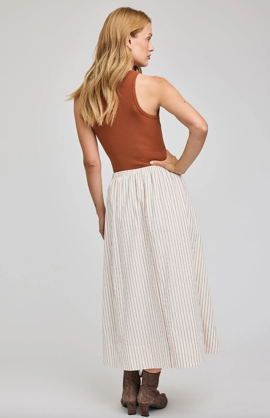 Wilhelmina Skirt - Cream Stripe