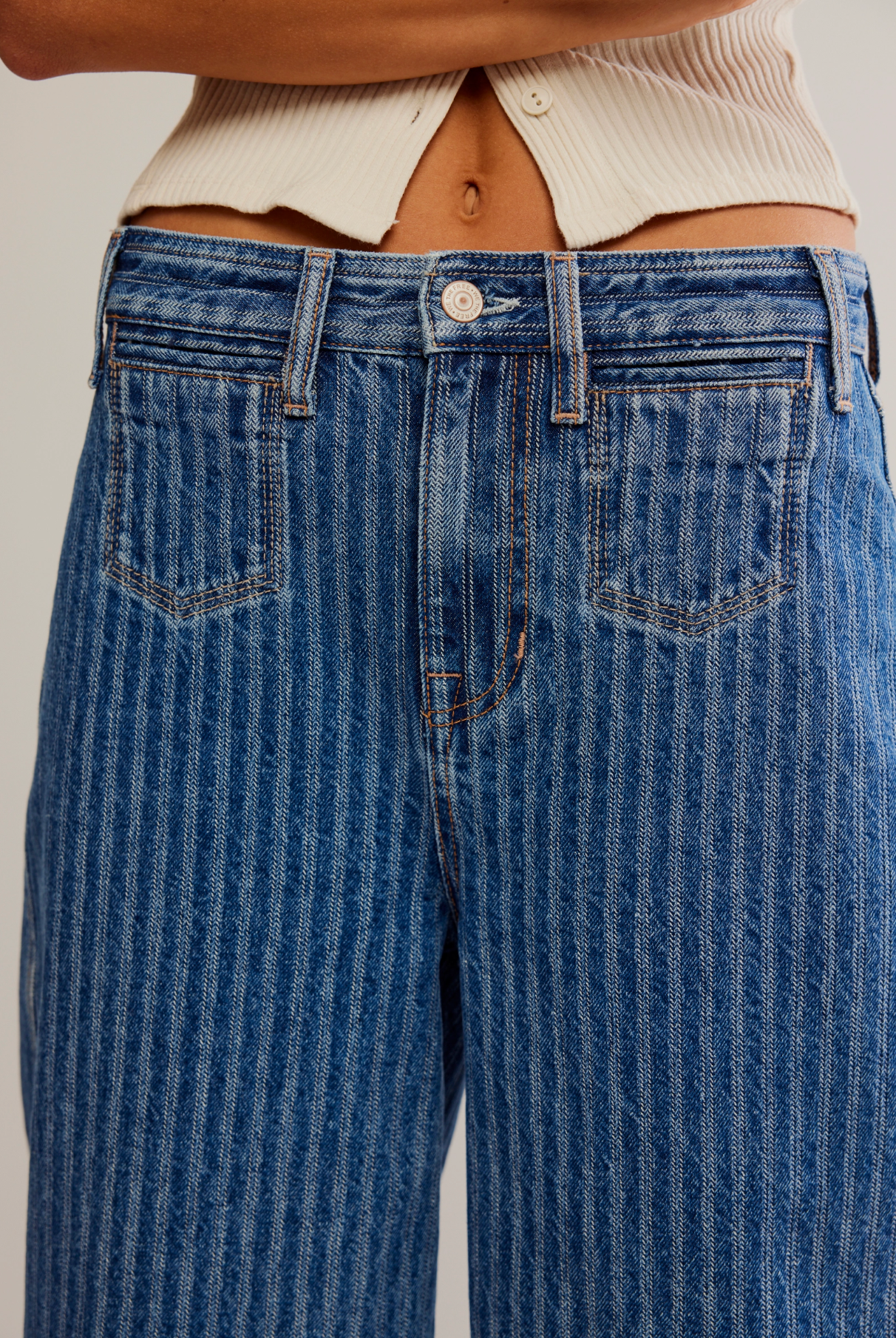 Brette Cropped Wide Leg - Bittersweet Blue