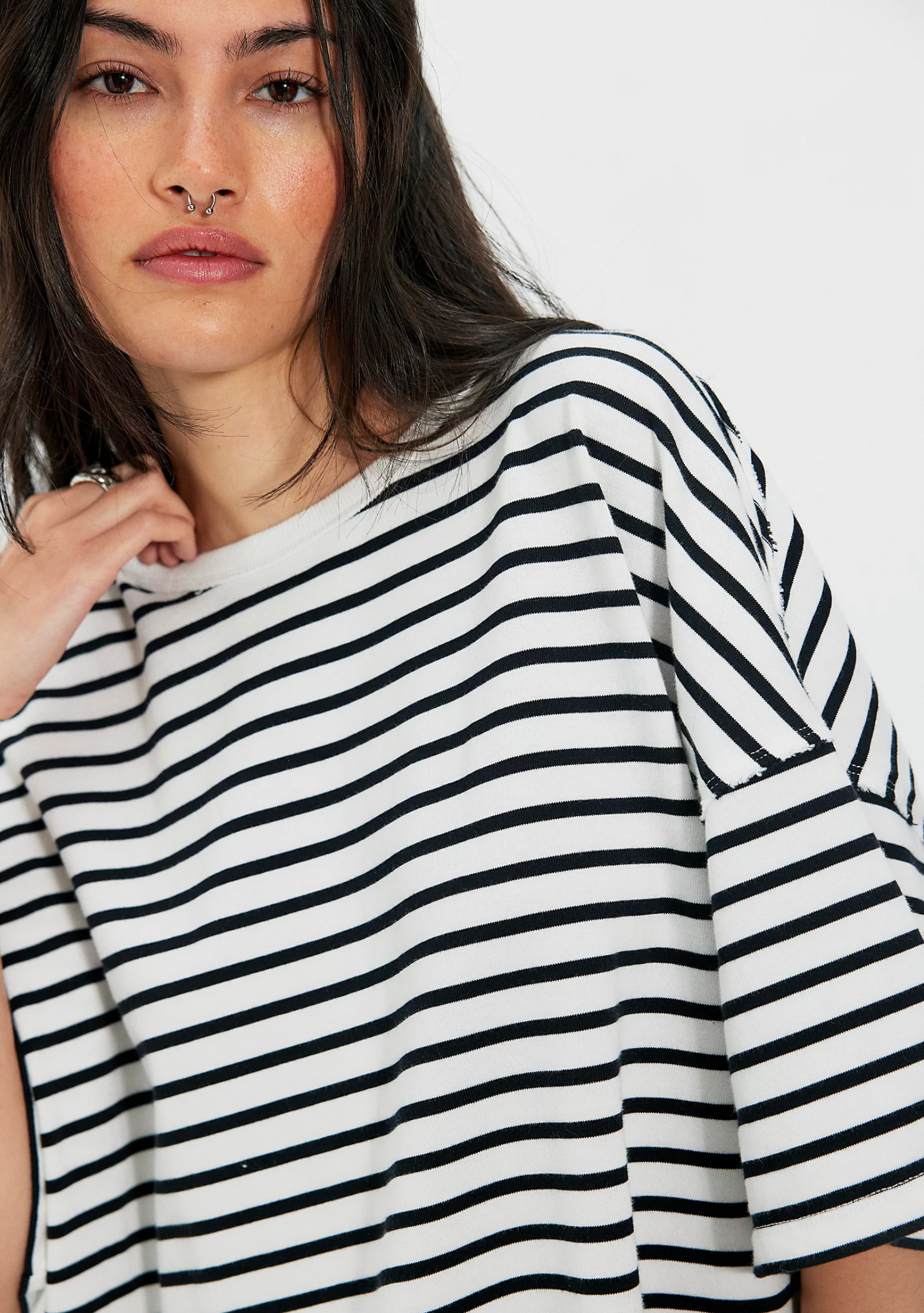 Why Yes Striped Tee - Black and White Combo